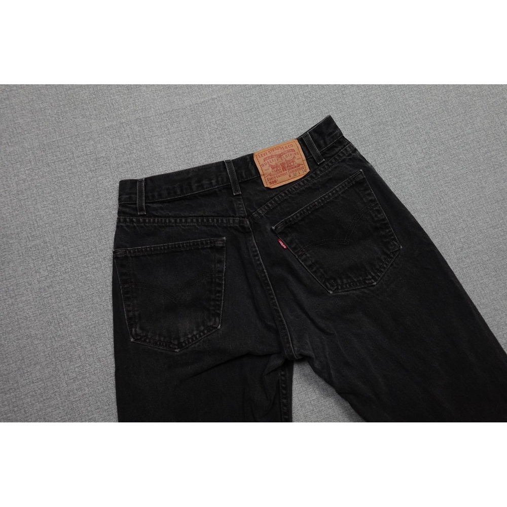 Levi's 505 Regular Fit Jeans Mens 32x32* Black Charcoal Wash Denim Straight Leg